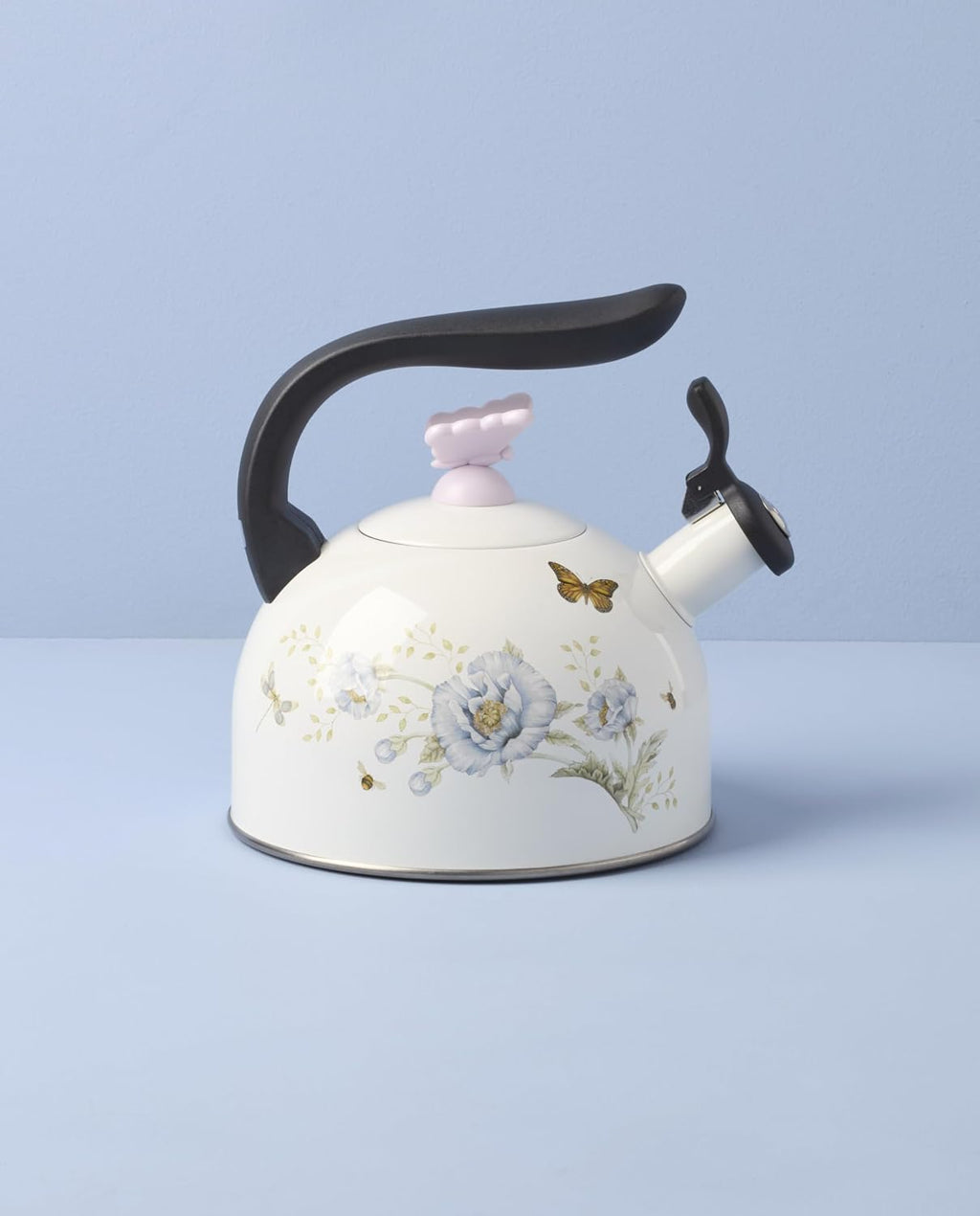 Lenox Butterfly Meadow Enamelware Tea Kettle, 84.5oz