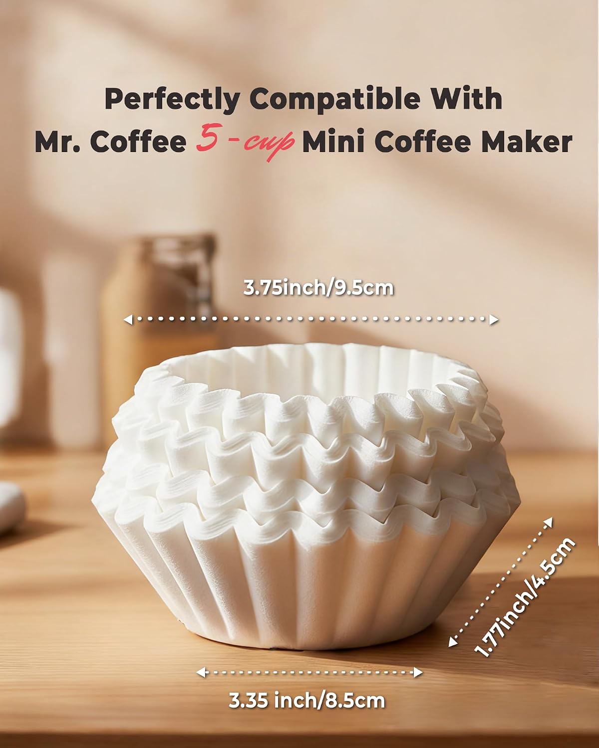 Basket Coffee Filters for Mr. Coffee, 4-5 Cups, 200 Count