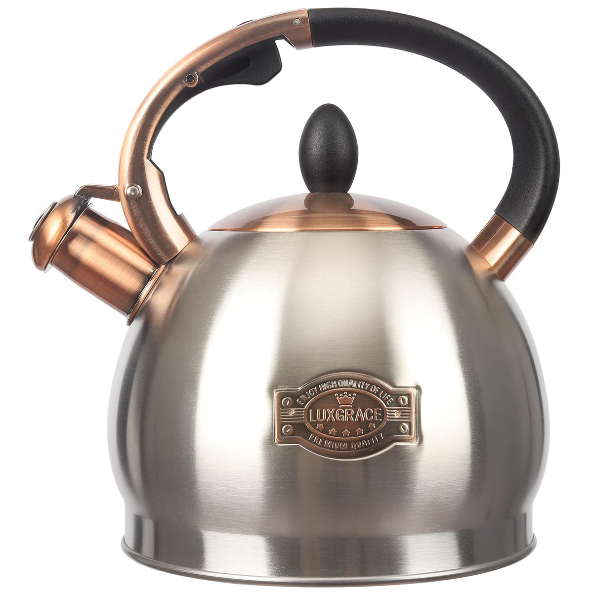 3Quart Whistling Tea Kettle Classic Teapot Stainless Steel Teakettle with Cool Grip for Stovetop