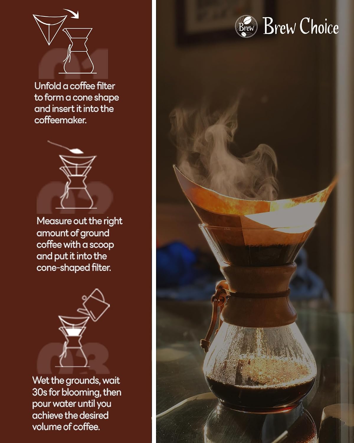 200 ct Coffee Filters, for Pour-Over Coffee Makers, 5-13 Cups