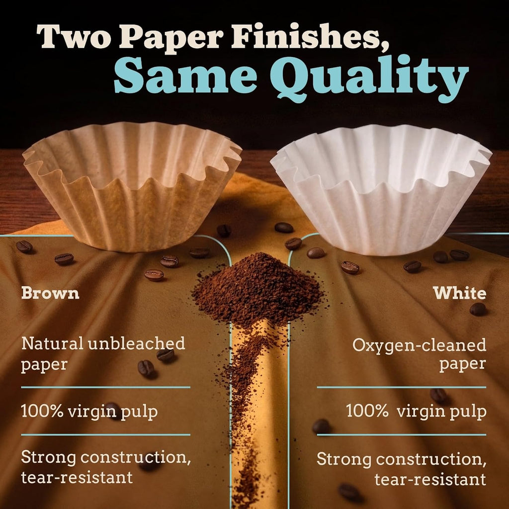 8-12 Cup Basket Coffee Filters (Natural Unbleached, 500)