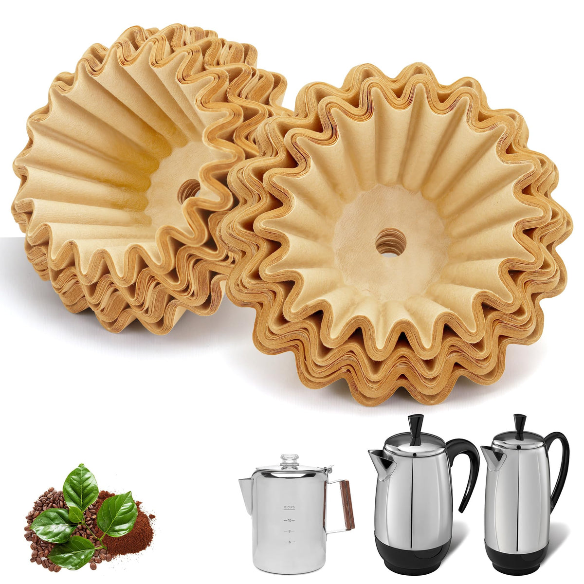 150 Pcs Perforated Coffee Filters for Farberware Coffee Percolator 4 Cup