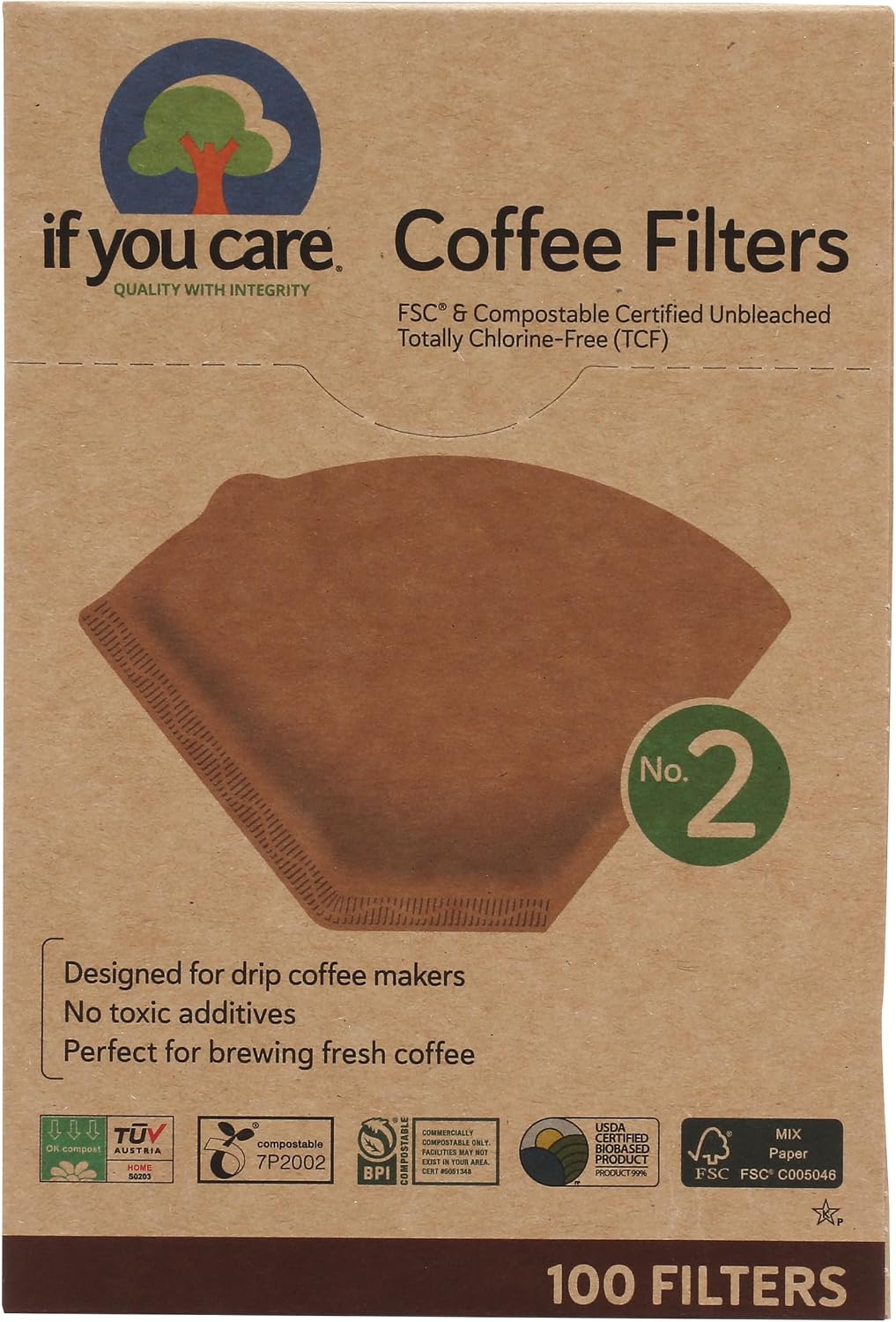 If You Care, Coffee Filters No. 2, 100 Count