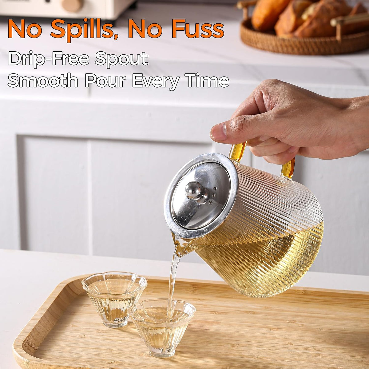 Glass Teapot with Removable Infuser, 32 oz (950 ml)