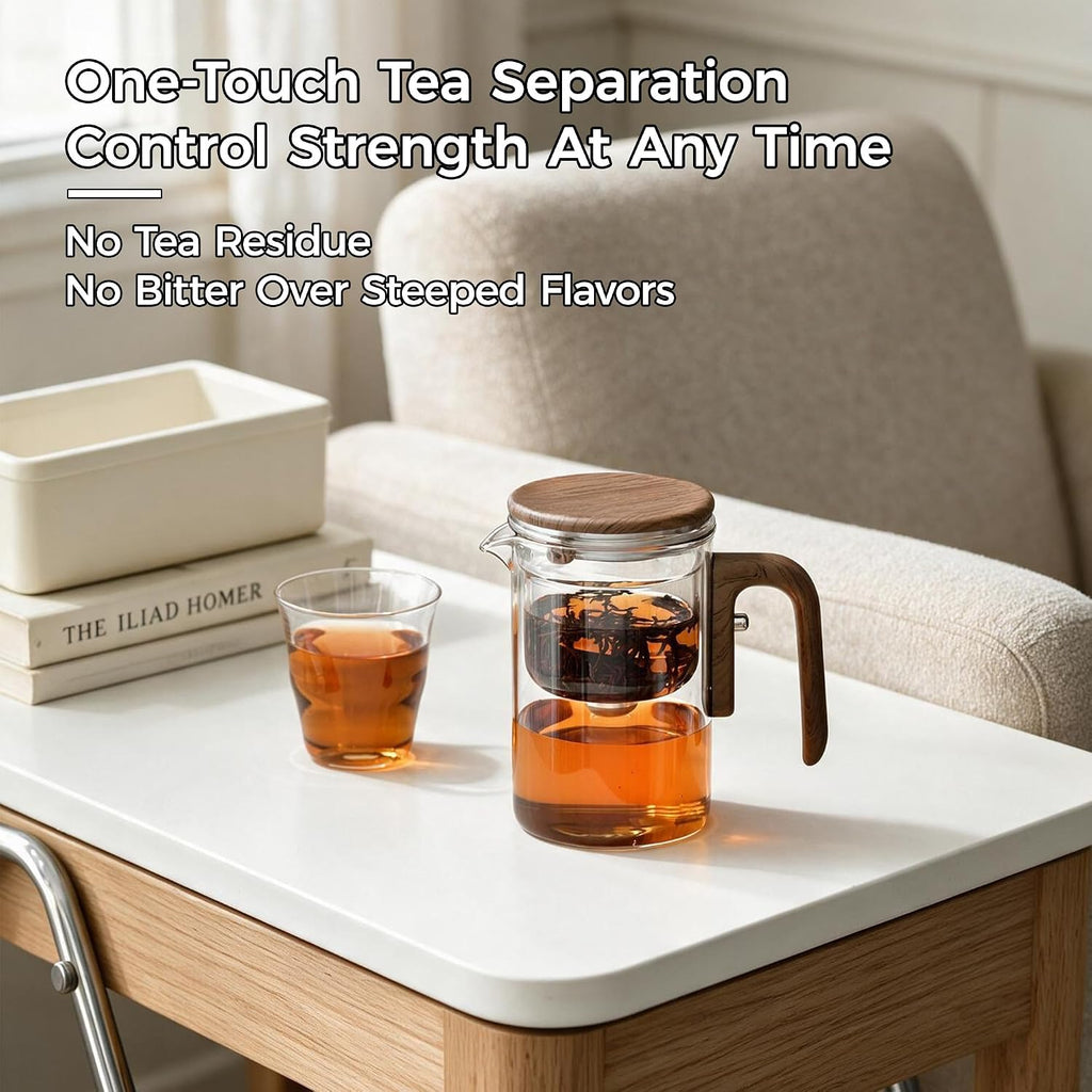 Magic Tea Pot, Glass Teapot with Tea Infuser, 24 oz