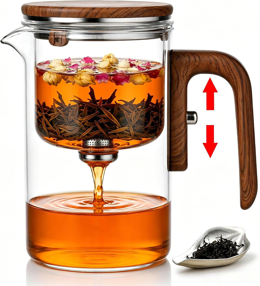 Magic Tea Pot, Glass Teapot with Tea Infuser, 24 oz