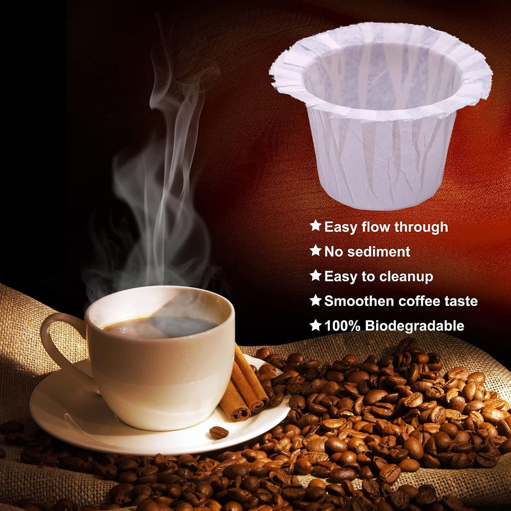 Irmidi 300 Count Disposable Coffee Filters for Keurig 1.0 and 2.0,White