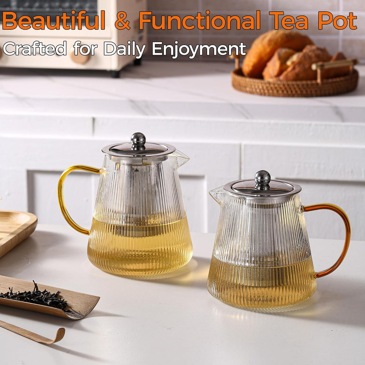 Glass Teapot with Removable Infuser, 32 oz (950 ml)