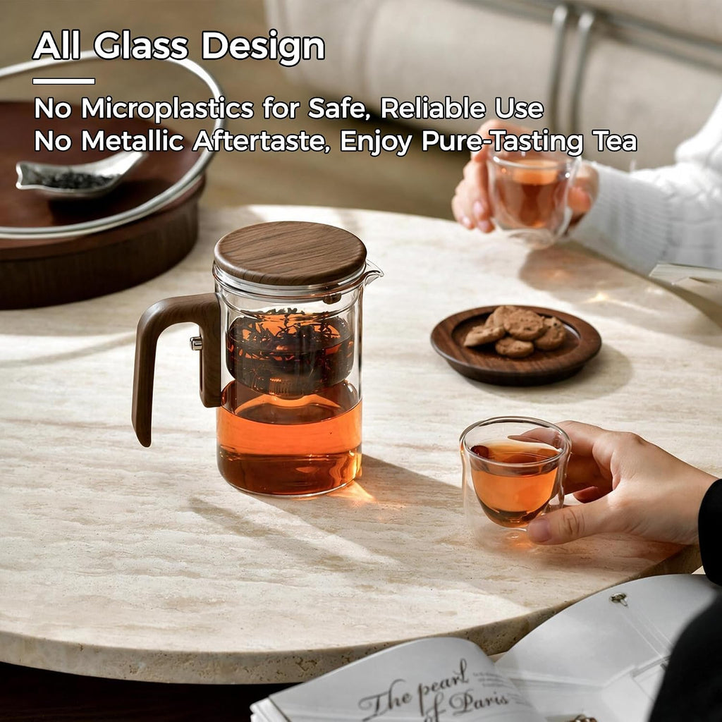 Magic Tea Pot, Glass Teapot with Tea Infuser, 24 oz