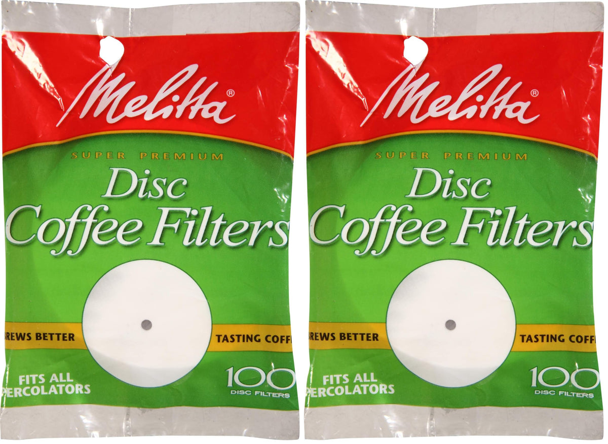 Melitta Super Premium Disc Coffee Filters, White, 100 Count (Pack of 1)