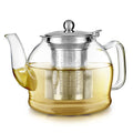 Teabloom Dublin Glass Teapot – Premium Borosilicate Glass with Removable Stainless Infuser – Stovetop Safe – Ideal for Loose Leaf Tea – Tea for Two – 27 oz. / 800 ml (2-3 Cups)