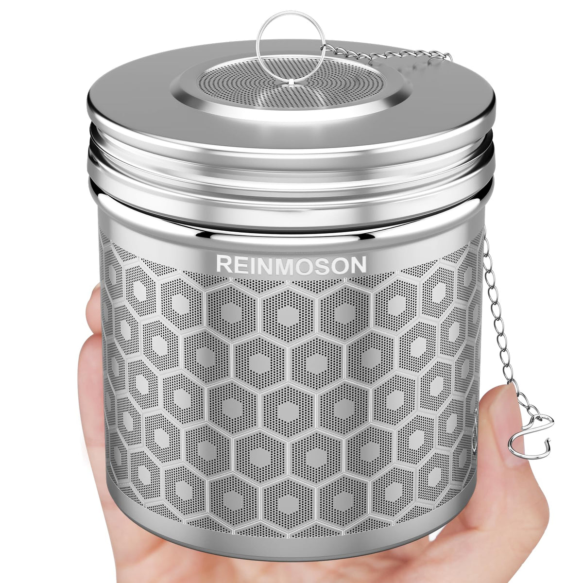 2 Pack Reinmoson 304 Stainless Steel Tea Strainers for Loose Tea 1.5”x2.2”