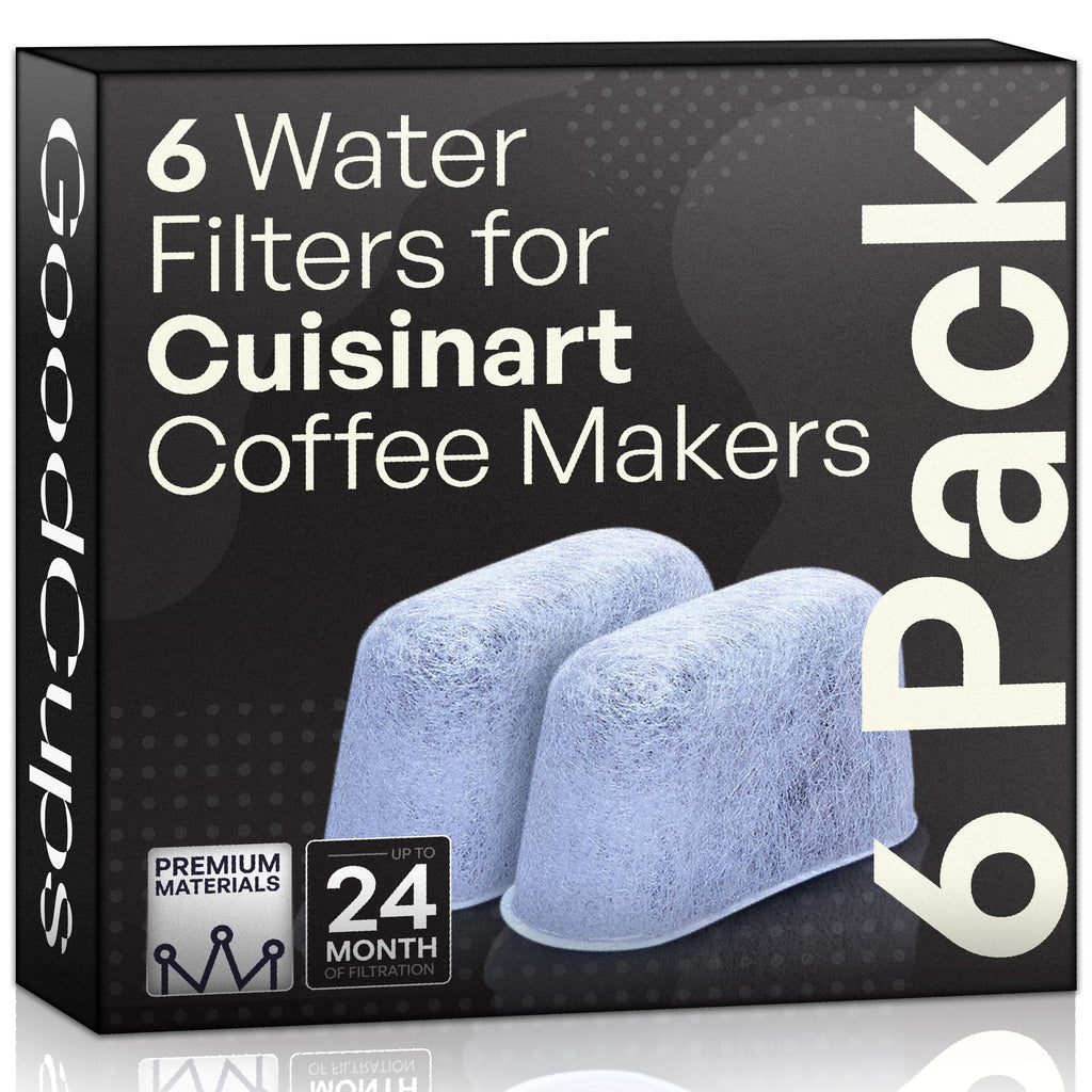 12 Pack Water Filters for Cuisinart Coffee Makers by GoodCups - Replacement Charcoal Water Filters - Fits All Cuisinart Coffee Machines