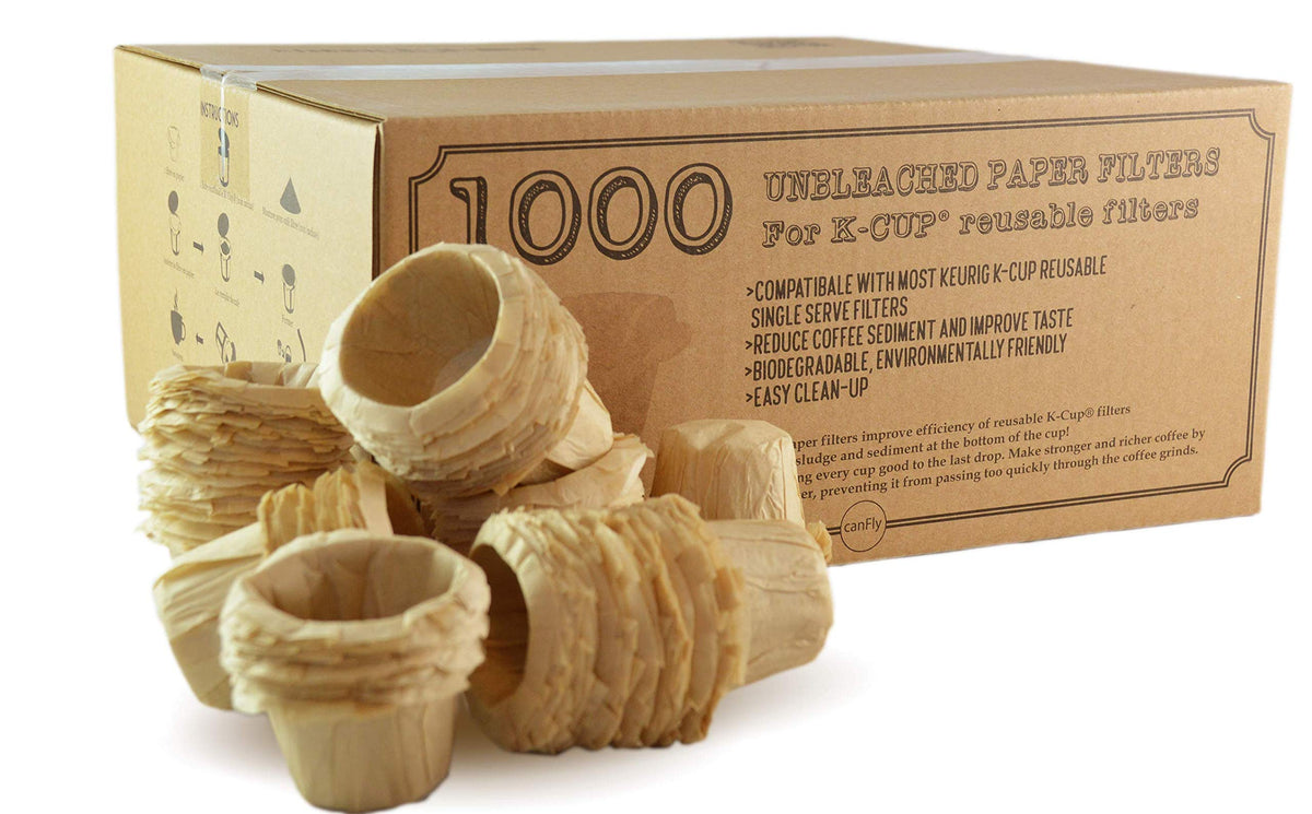 K Cup Paper Filters Disposable for Reusable Coffee Pods, 300 Count
