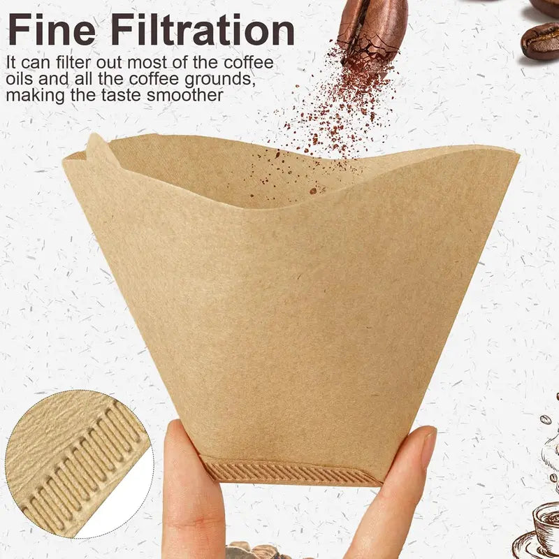 200 Count #4 Cone Coffee Filters 8-12 Cups, Disposable Unbleached Coffee Filters 4 Cone Paper,  #4 Coffee Filters Compatible with , Drip and Pour Over Coffee Maker(Box)