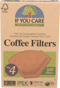 If You Care # 4 Cone Shaped Unbleached All Natural Compostable Coffee Filters, 100 Count (Pack of 1), Chlorine Free