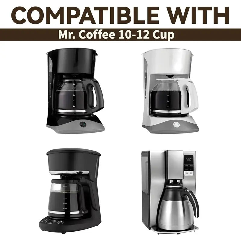 Coffee Filters 8-12 Cup, 300 count Disposable Unbleached Basket Filter Paper Compatible with Mr Coffee Maker Black and Decker