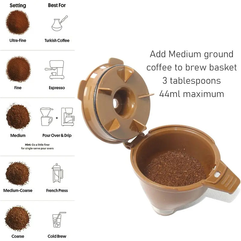 Food Grade Reusable Plastic Coffee Filter Brew Baskets (2-Pack) - Permanent Removable Parts for Hamilton FlexBrew Models 49974,49975,49976,49979,49957,49954,49947,49940,49950,49966,49968, Enhanced Filtration, Dishwasher Safe, Brown, Cost-Effective, Food G