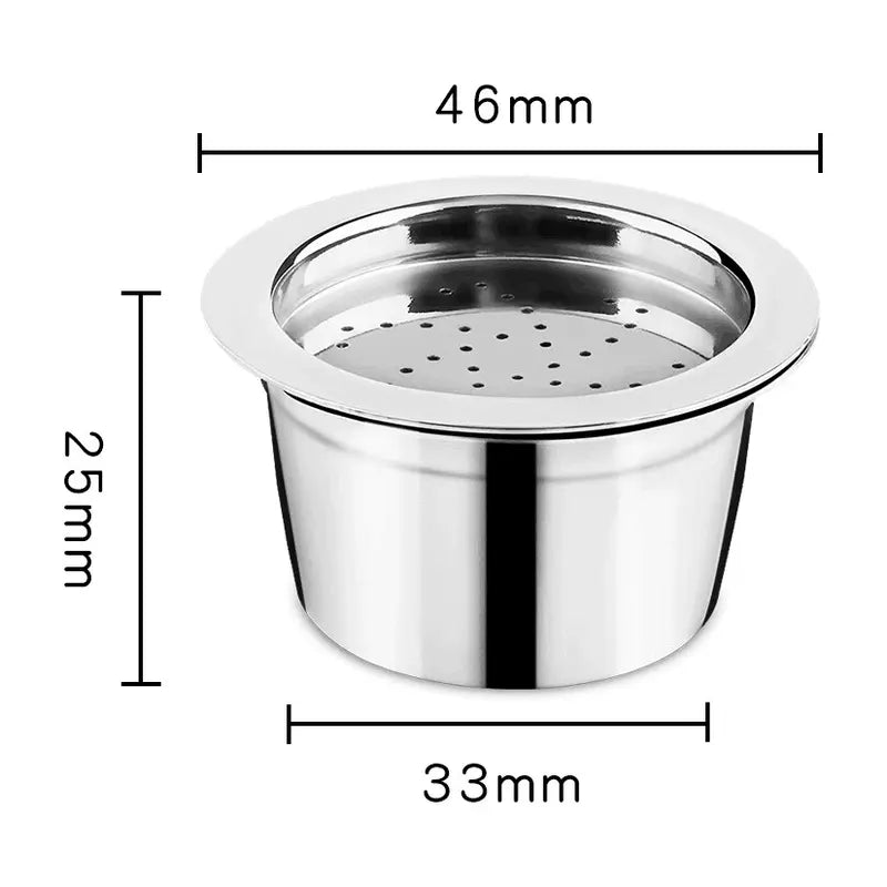 i Cafilas 2-Pcs Sturdy Rustproof BPA-Free Reusable Stainless Steel Coffee Capsules - Compatible with Tchibo Cafissimo, ALDI Expressi Coffee Machines, Reduces Costs, 10+ Years of Lifespan